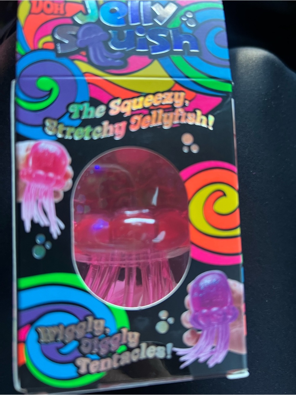 Nee Doh Jolly Squish Pink Jellyfish Squishy - Picture 2 of 3